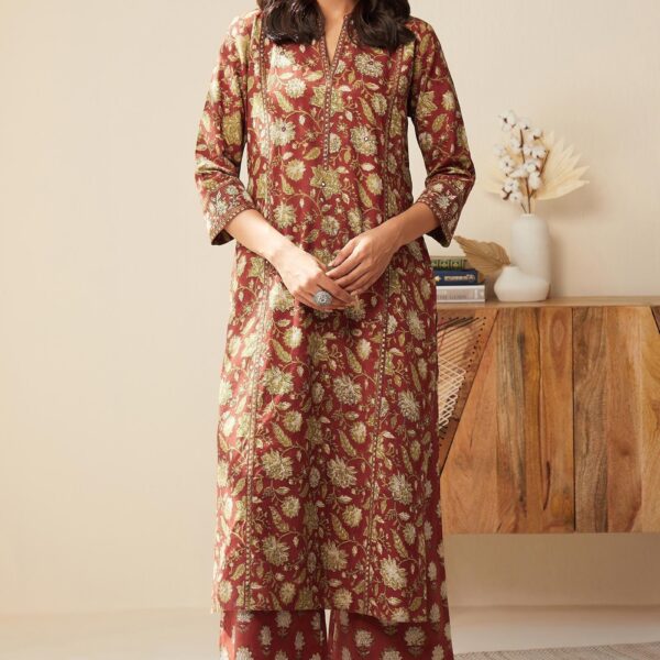 Sehra Zeenat Bagru Kurta