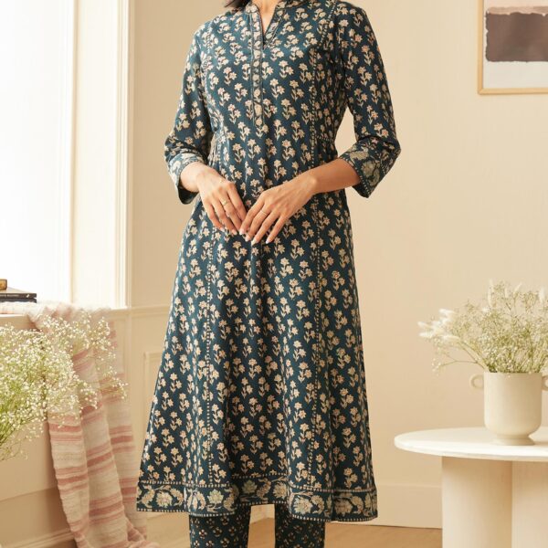 Sehra Ria Bagru Kurta