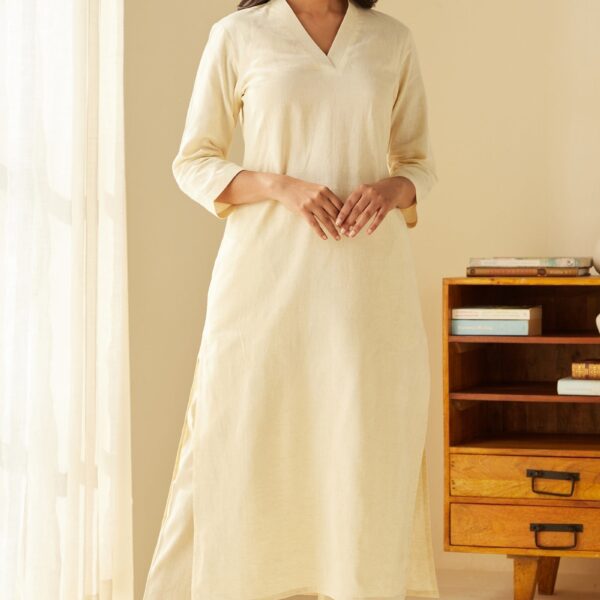 Roza Seher Cream Kurta