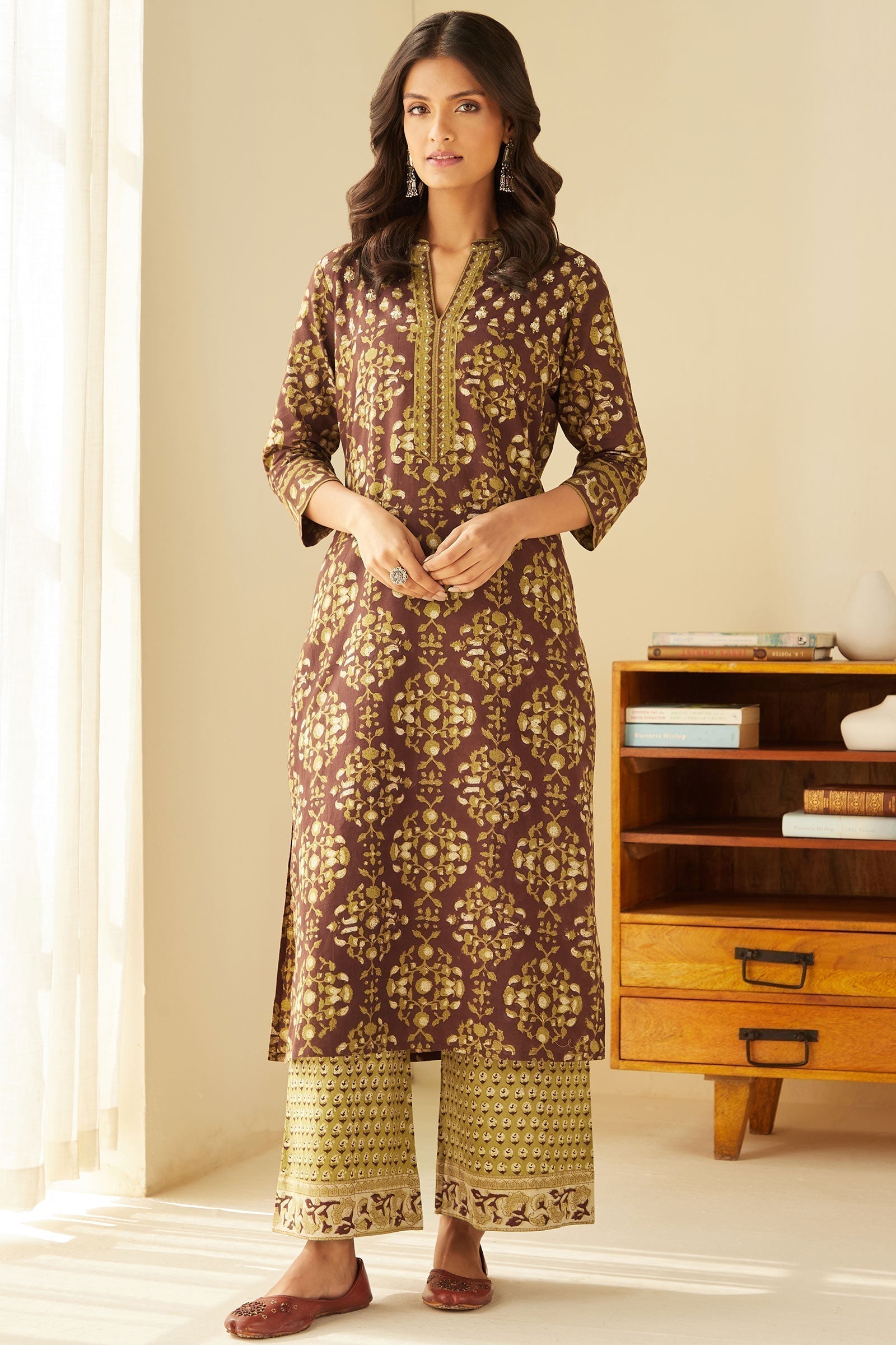 3_179_543.jpg Sehra Ruhi Bagru Kurta - Image 1