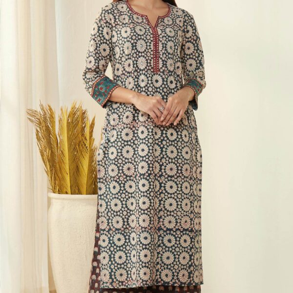 Sehra Mehreen Bagru Kurta