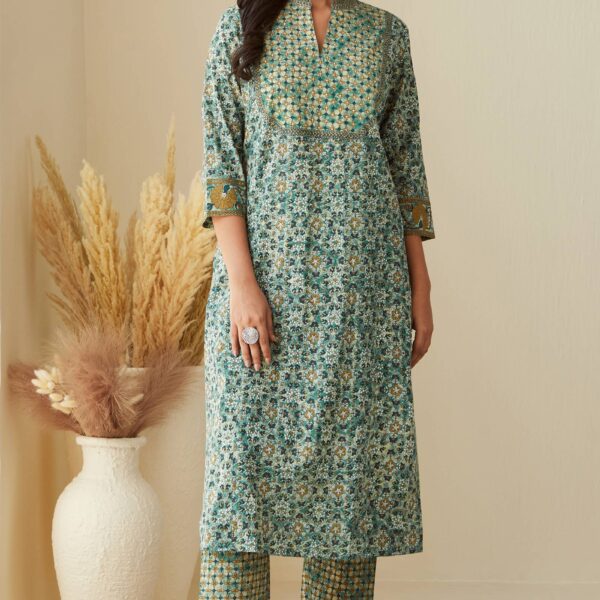 Gauhar Shirin Bagru Kurta