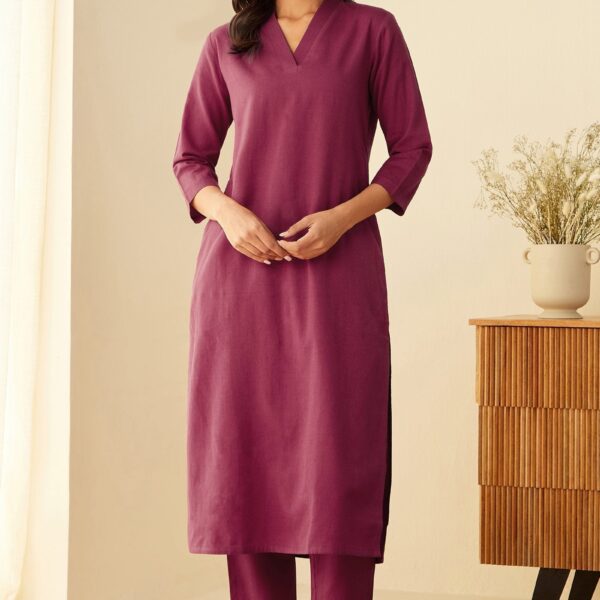 Roza Seher Raspberry Pink Kurta