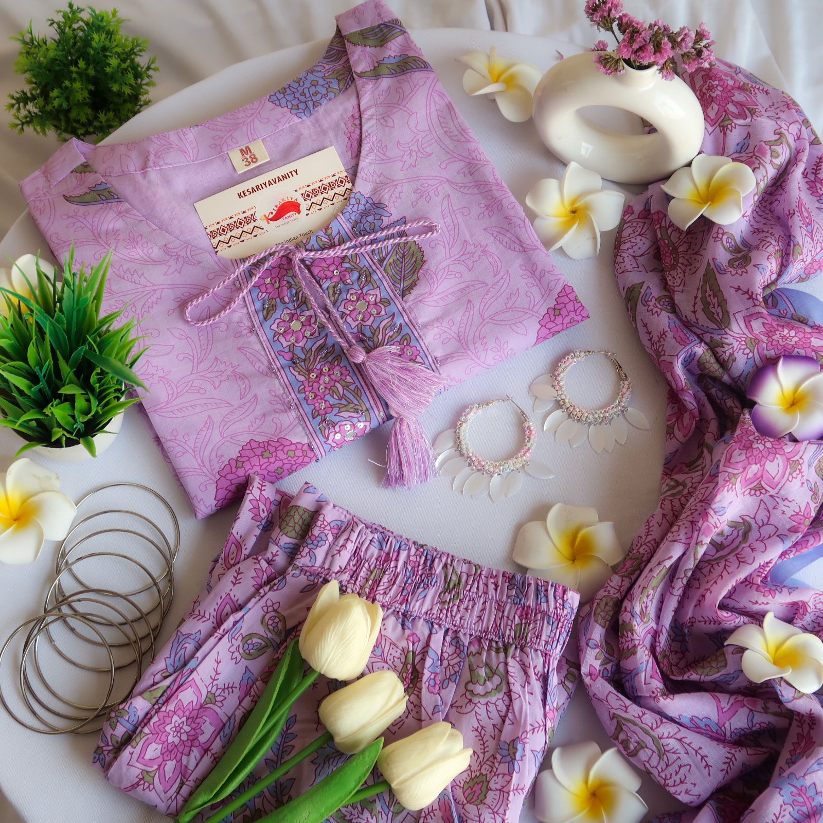 IMG-20240518-WA0045_155536d5-f840-475e-a708-d75e91d8e7ff.jpg Lavender Blossom Symphony Suit Set - Image 1