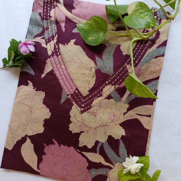 "Navya" Sanganeri hand block printed cotton Kurta