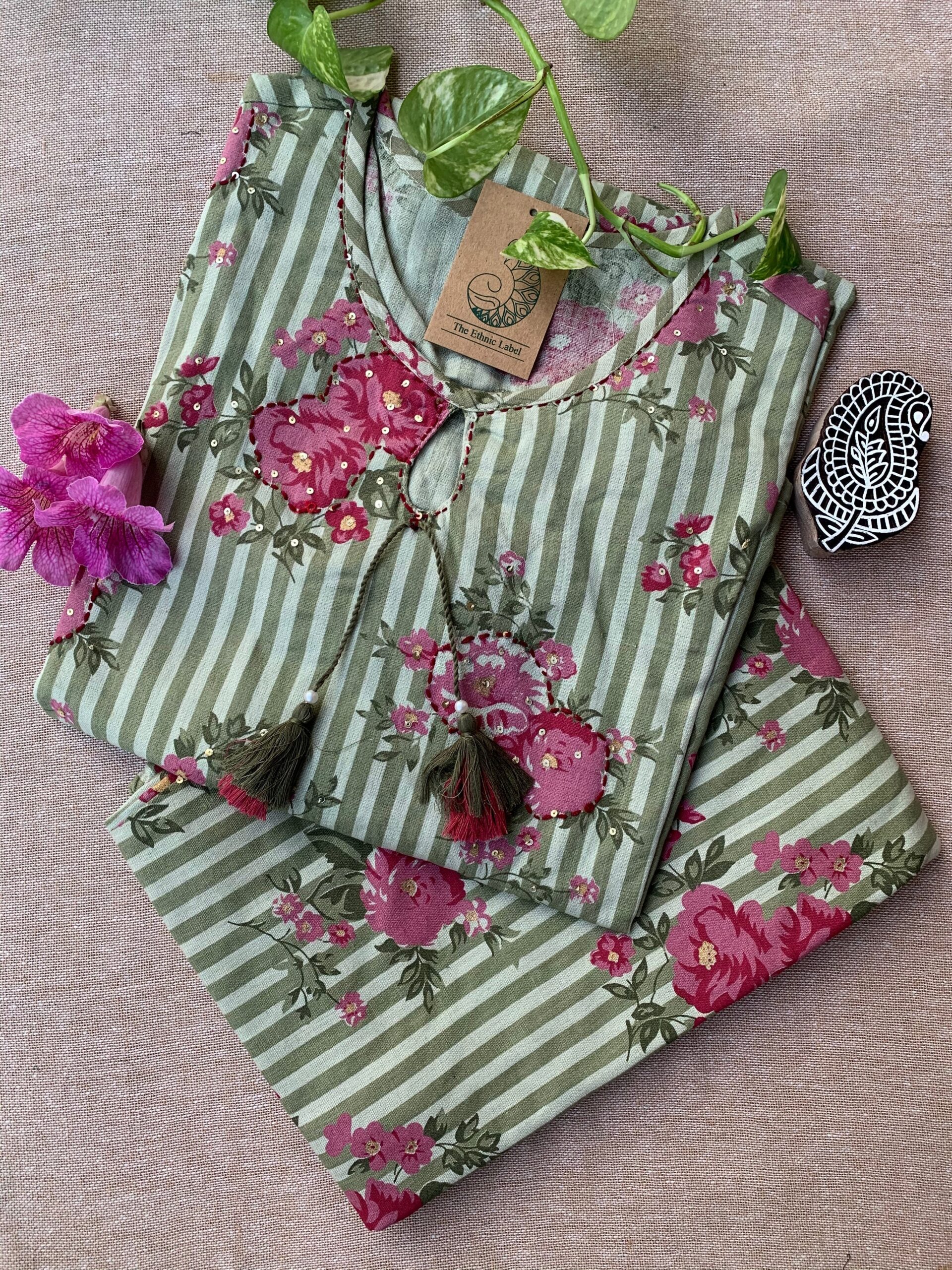 IMG_1588-scaled-1.jpg "Soman" Cotton Kurta with Pants (2pc) - Image 1