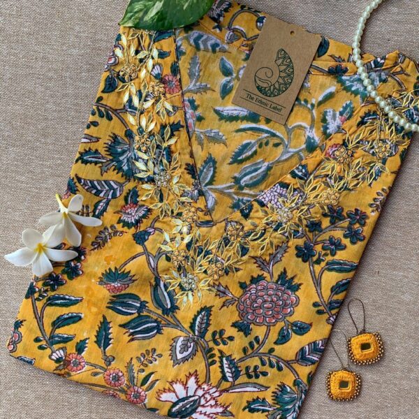 "Netra" Hand Work Embellished Cotton kurta