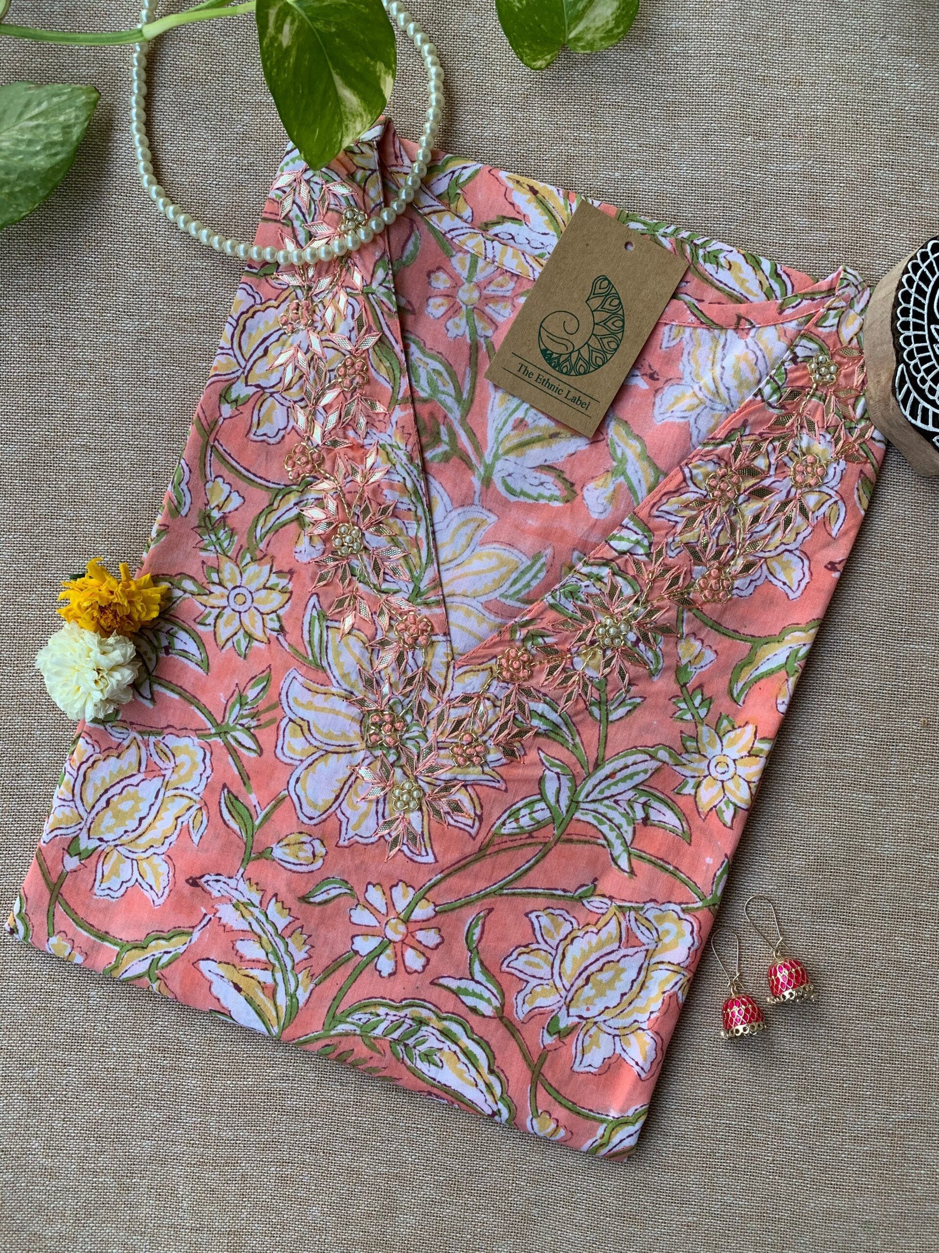 IMG_2931-scaled-1.jpg "Charu" Hand Work Embellished Cotton kurta - Image 1