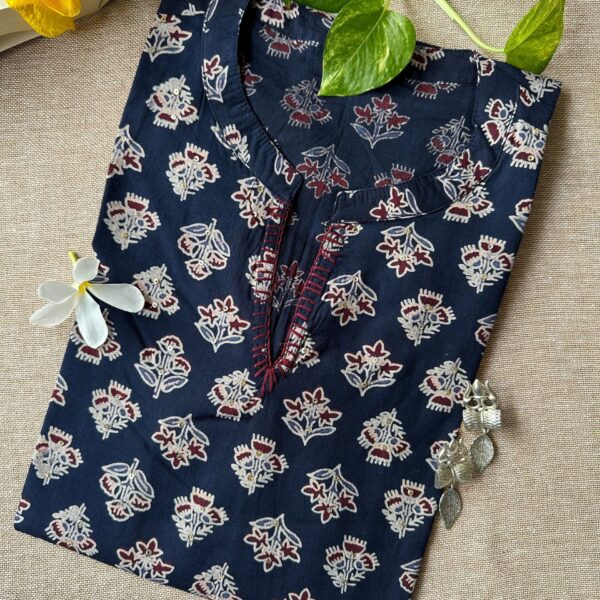 Short Kurti "Shab" Bagru Cotton