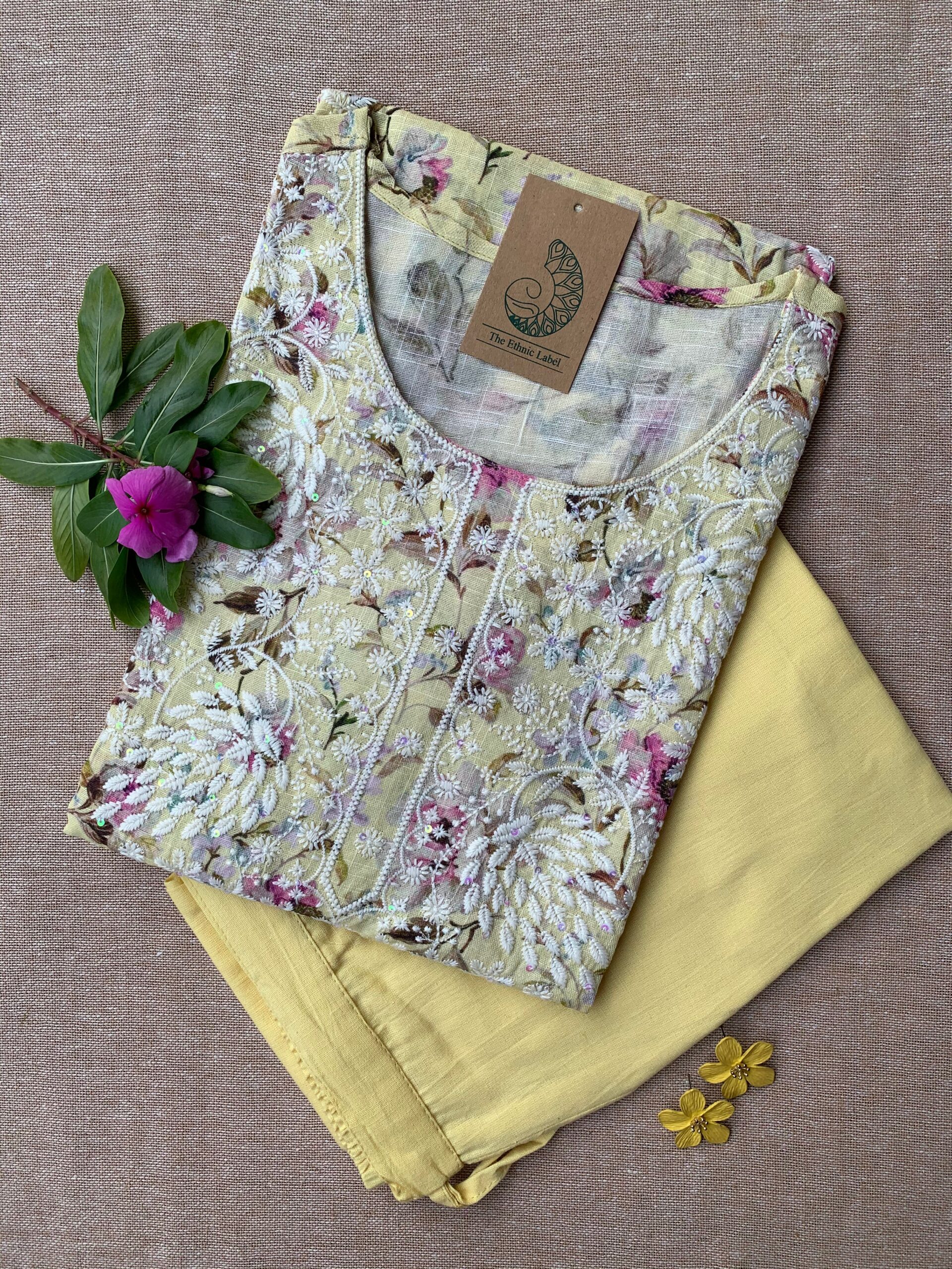 IMG_3682-scaled-1.jpg "Hira" Chikankari Kurta with Pants (2pc) - Image 1