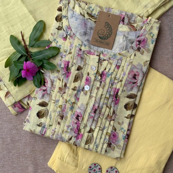 "Karishma" Hand Block Printed Cotton Kurta Set(3pc)