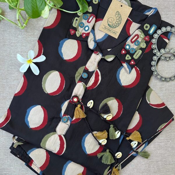 "Pehnawa" tassel Cotton Kurta Set(2pc)