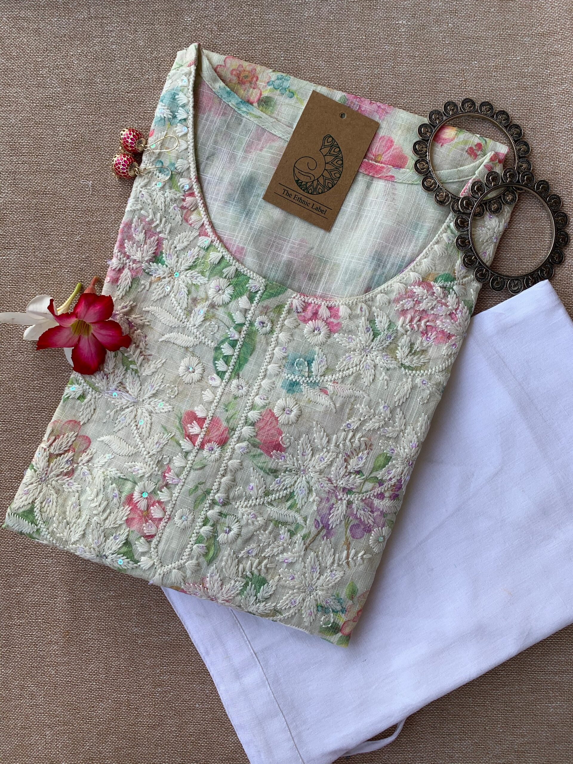 IMG_6076-scaled-1.jpg Chikankari "Pakeezah" Kurta Pant Set 2 pc - Image 1