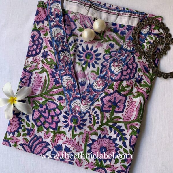 "Maahru" Hand Block Printed Cotton Kurta