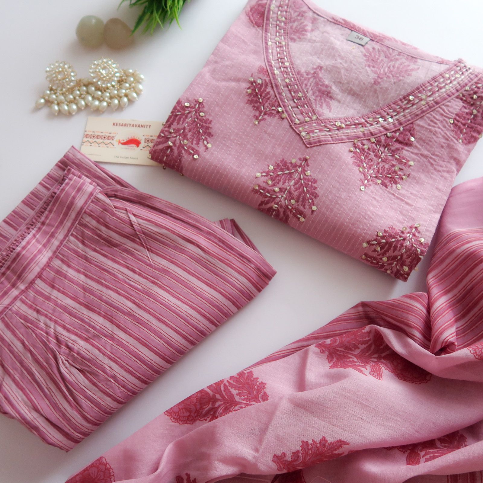 WhatsAppImage2023-04-29at4.30.02PM.jpg Lavender Dill Cotton Suit - Image 1