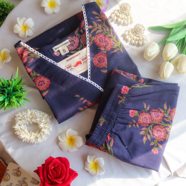 Royal Twilight Blossom Suit Set - Sukoon (Slim Fit)