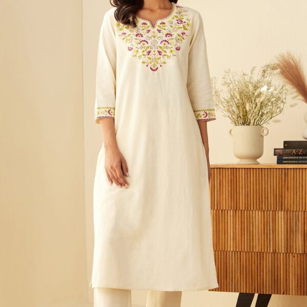 Rosheen Seher Cream Kurta