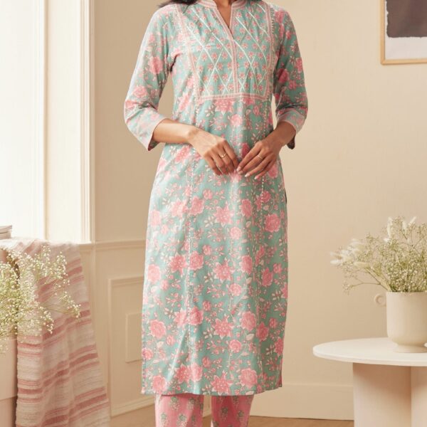 Rosheen Raya Sanganeri Kurta